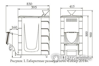 Дровяная печь-каменка TMF Гейзер 2014 Inox ДН КТК ЗК антрацит в Краснотурьинске