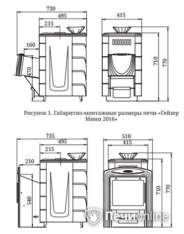 Дровяная банная печь TMF Гейзер Мини 2016 Carbon ДН КТК ЗК антрацит в Краснотурьинске