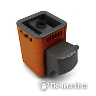 Дровяная банная печь TMF Оса Carbon терракота дверь антрацит в Краснотурьинске