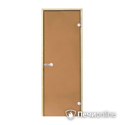 Дверь для бани Harvia Стеклянная дверь для сауны 7/19 коробка сосна бронза  D71901М в Краснотурьинске